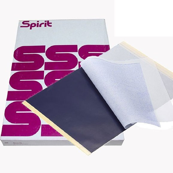 کاغذ استنسیل تاتو ۳ برگی برند اسپیریت – کاغذ انتقال طرح بنفش مخصوص تاتو